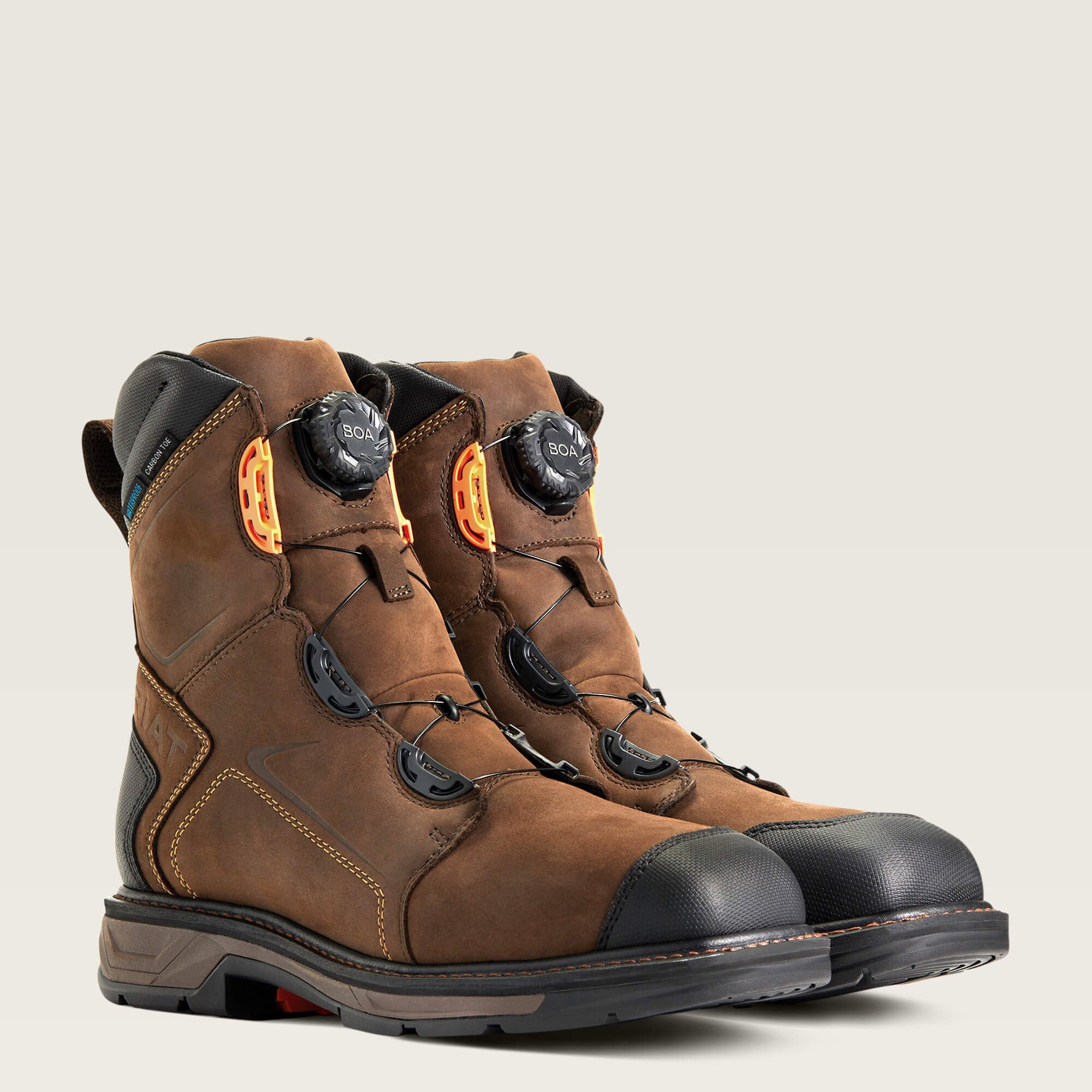 WorkHog XT 8" BOA Waterproof Carbon Toe Work Boot Men - CHOCOLATE BROWN