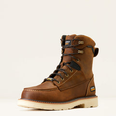 Rebar Lift 8" Waterproof Composite Toe Work Boot Men - DISTRESSED BROWN