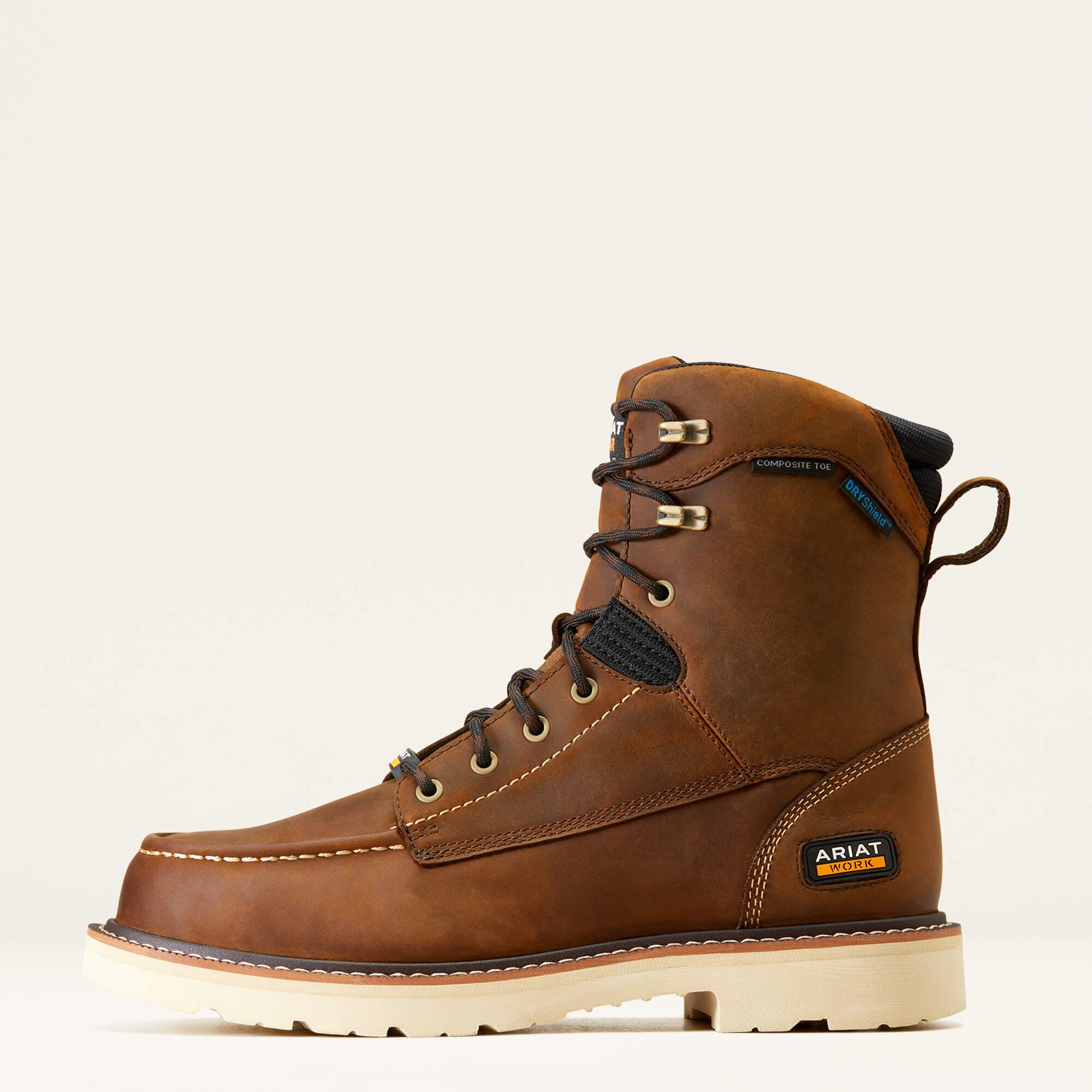 Rebar Lift 8" Waterproof Composite Toe Work Boot Men - DISTRESSED BROWN