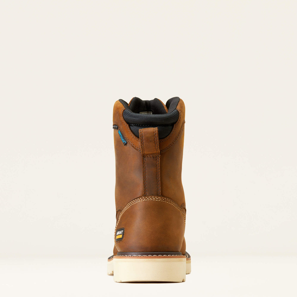 Rebar Lift 8" Waterproof Composite Toe Work Boot Men - DISTRESSED BROWN