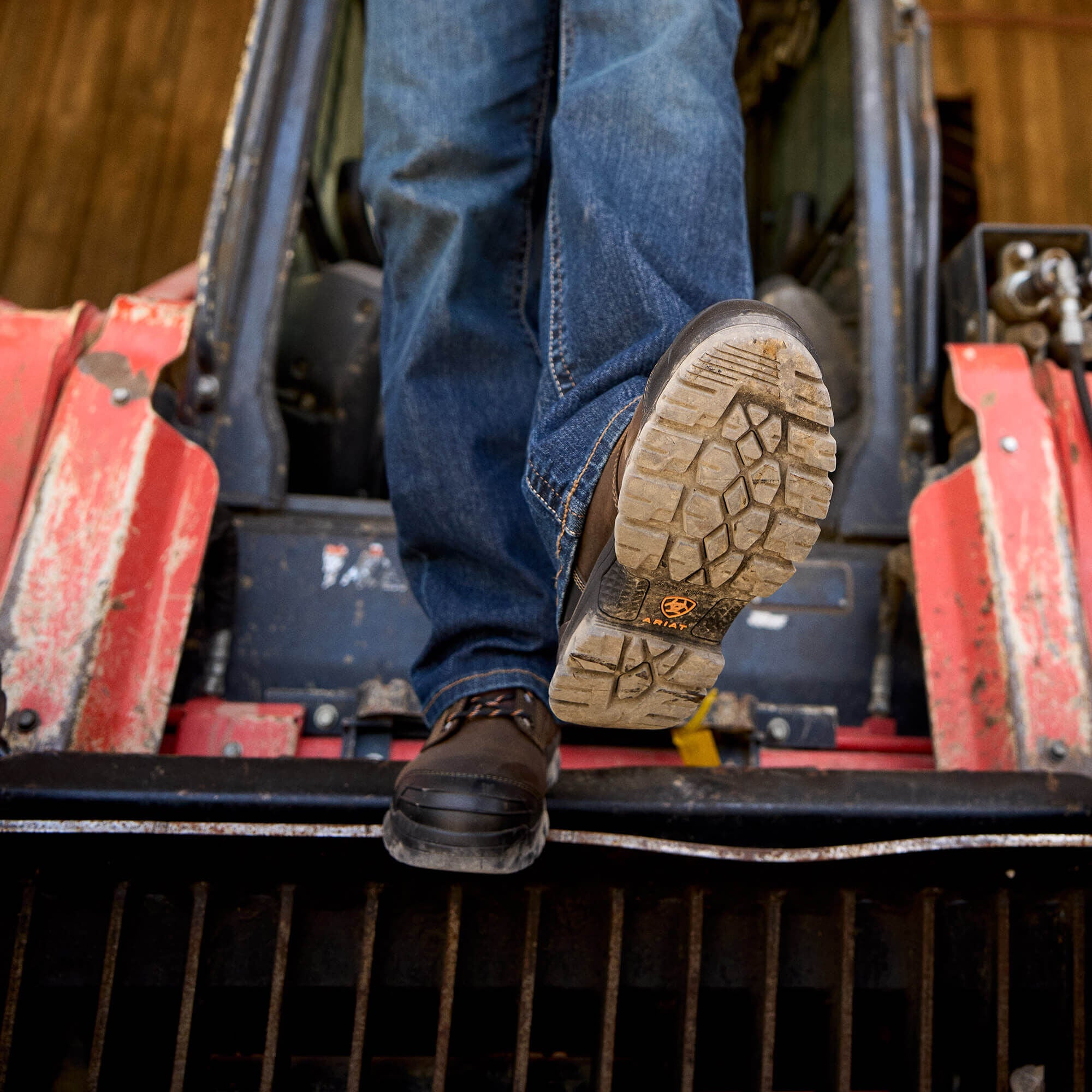 Treadfast 6" Waterproof Steel Toe Work Boot Men - DARK BROWN