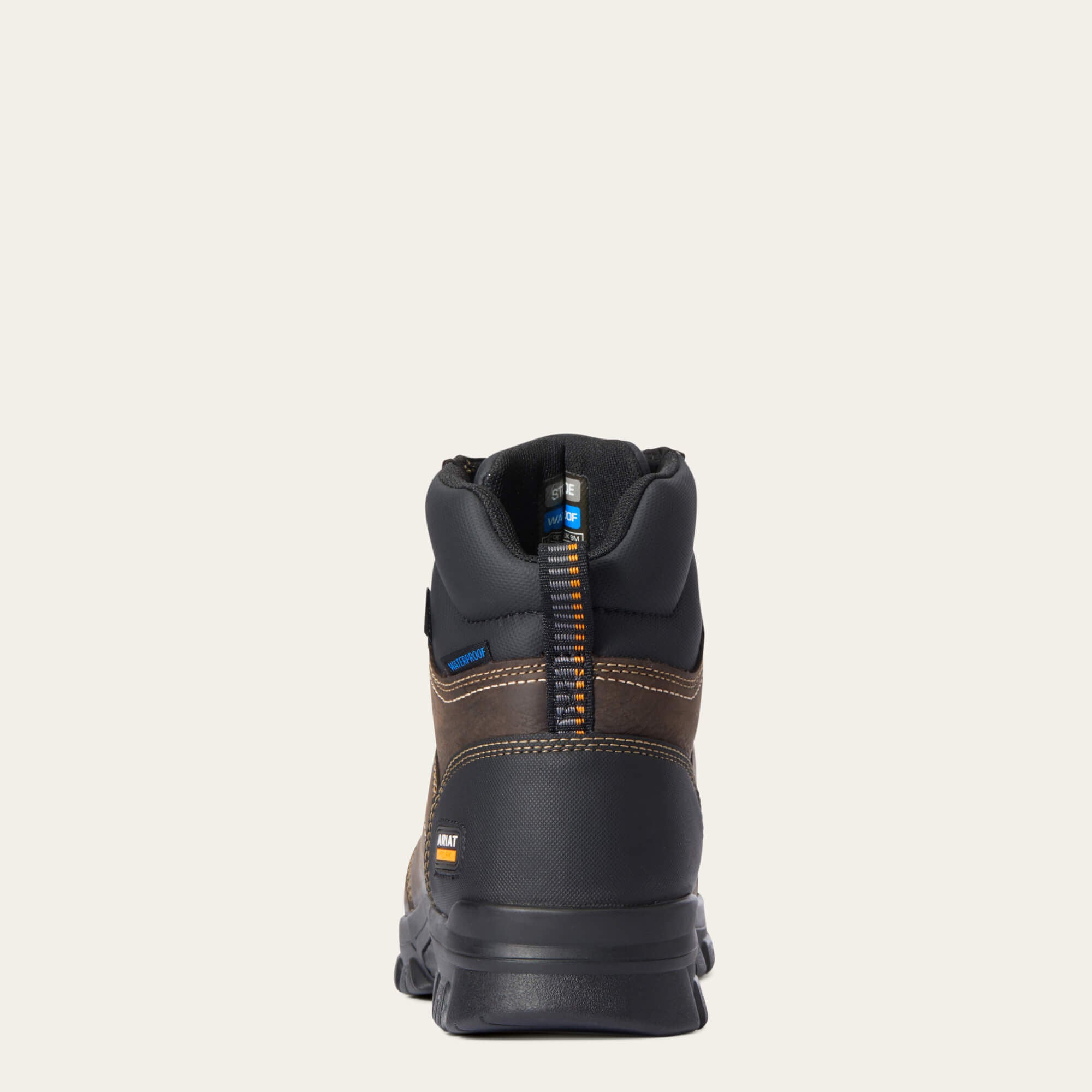 Treadfast 6" Waterproof Steel Toe Work Boot Men - DARK BROWN