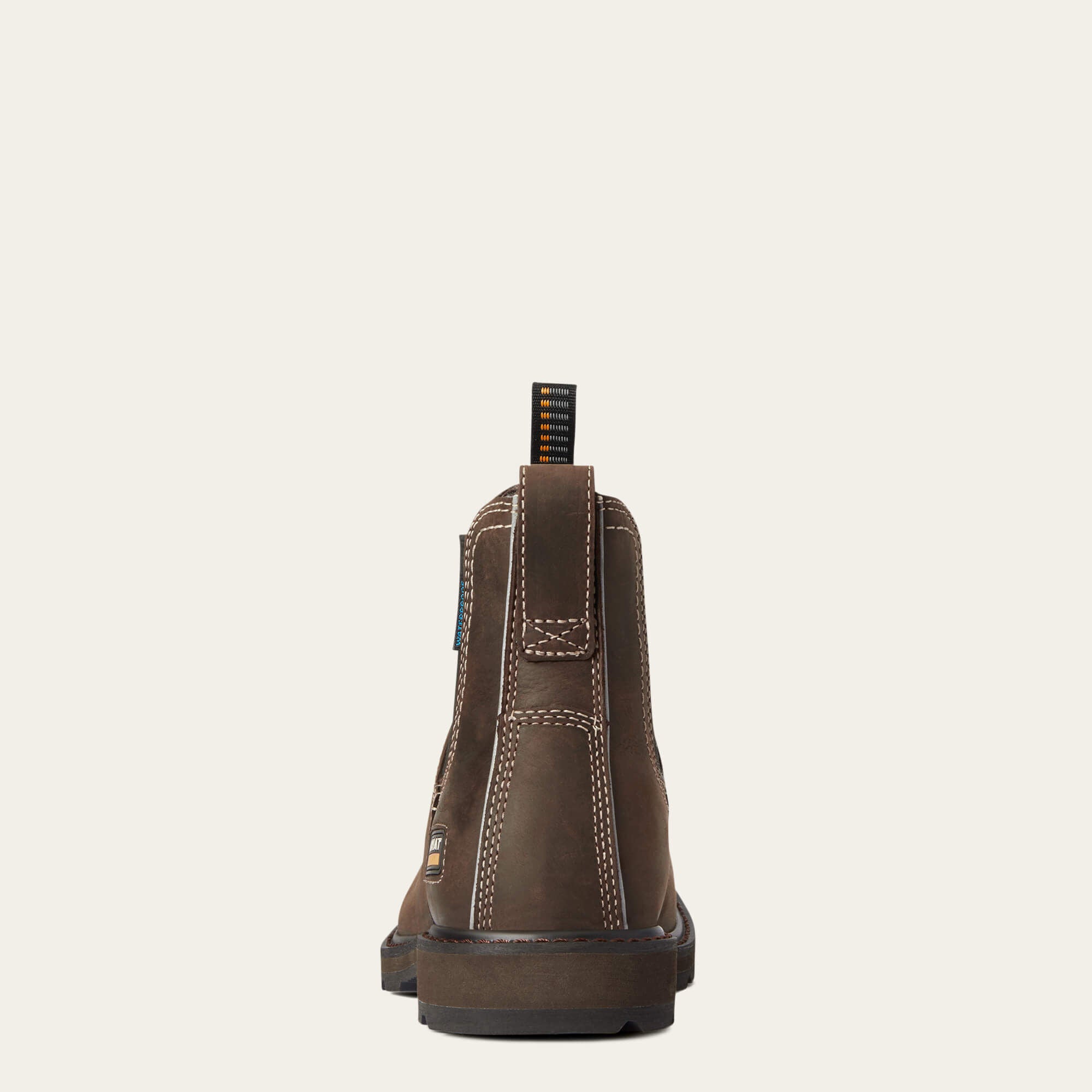 Groundbreaker Chelsea Wide Square Toe Waterproof Work Boot Men - DARK BROWN