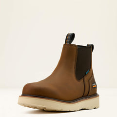 Rebar Wedge Chelsea Waterproof Work Boot Men - DISTRESSED BROWN