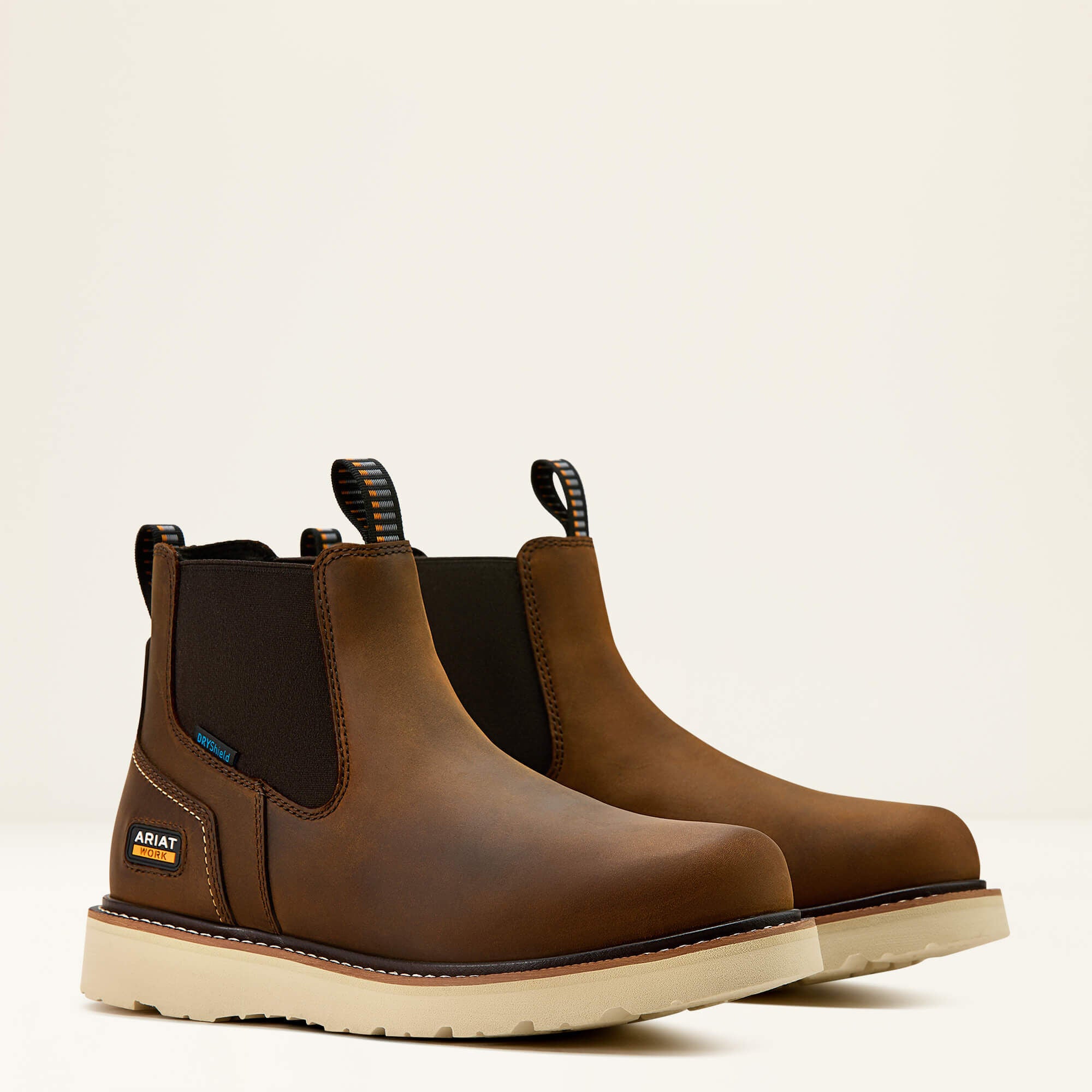 Rebar Wedge Chelsea Waterproof Work Boot Men - DISTRESSED BROWN