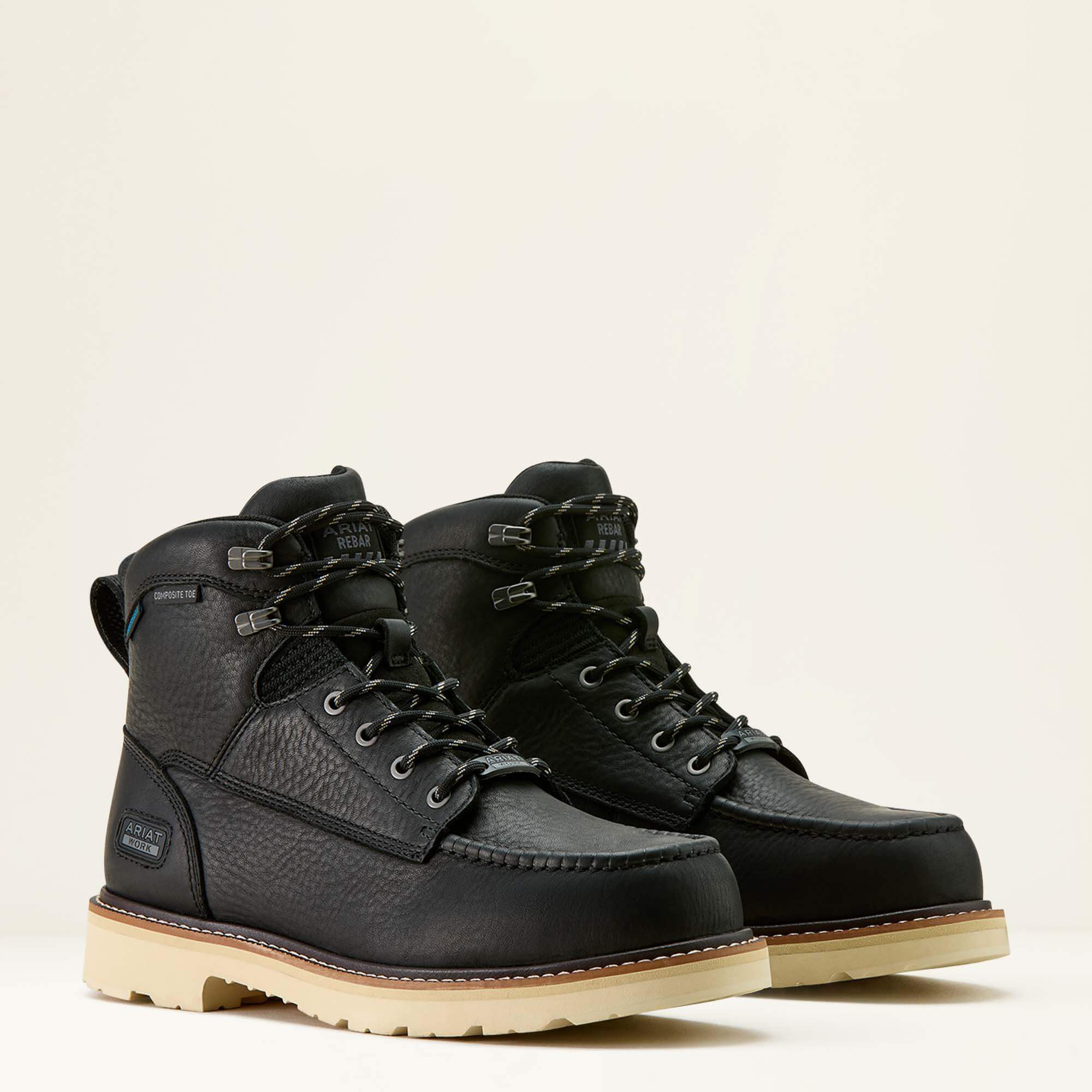 Rebar Lift 6" Waterproof Composite Toe Work Boot Men - BLACK