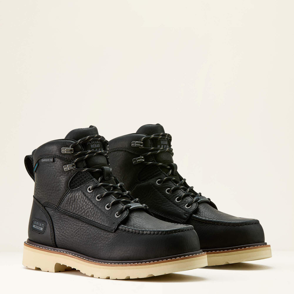Rebar Lift 6" Waterproof Composite Toe Work Boot Men - BLACK