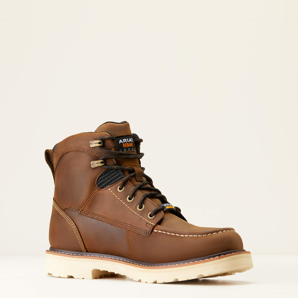 Rebar Lift 6" Waterproof Work Boot Men - DISTRESSED BROWN