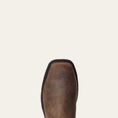 Groundbreaker Chelsea Wide Square Toe Waterproof Steel Toe Work Boot Men - DARK BROWN