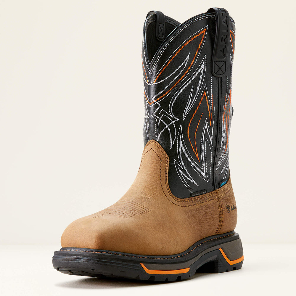 Big Rig BOA Waterproof Composite Toe Work Boot Men - NATURAL TAN/BLACK
