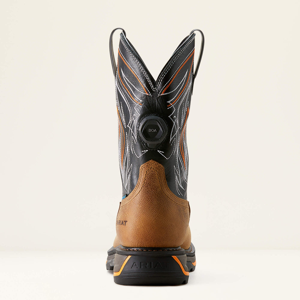Big Rig BOA Waterproof Composite Toe Work Boot Men - NATURAL TAN/BLACK