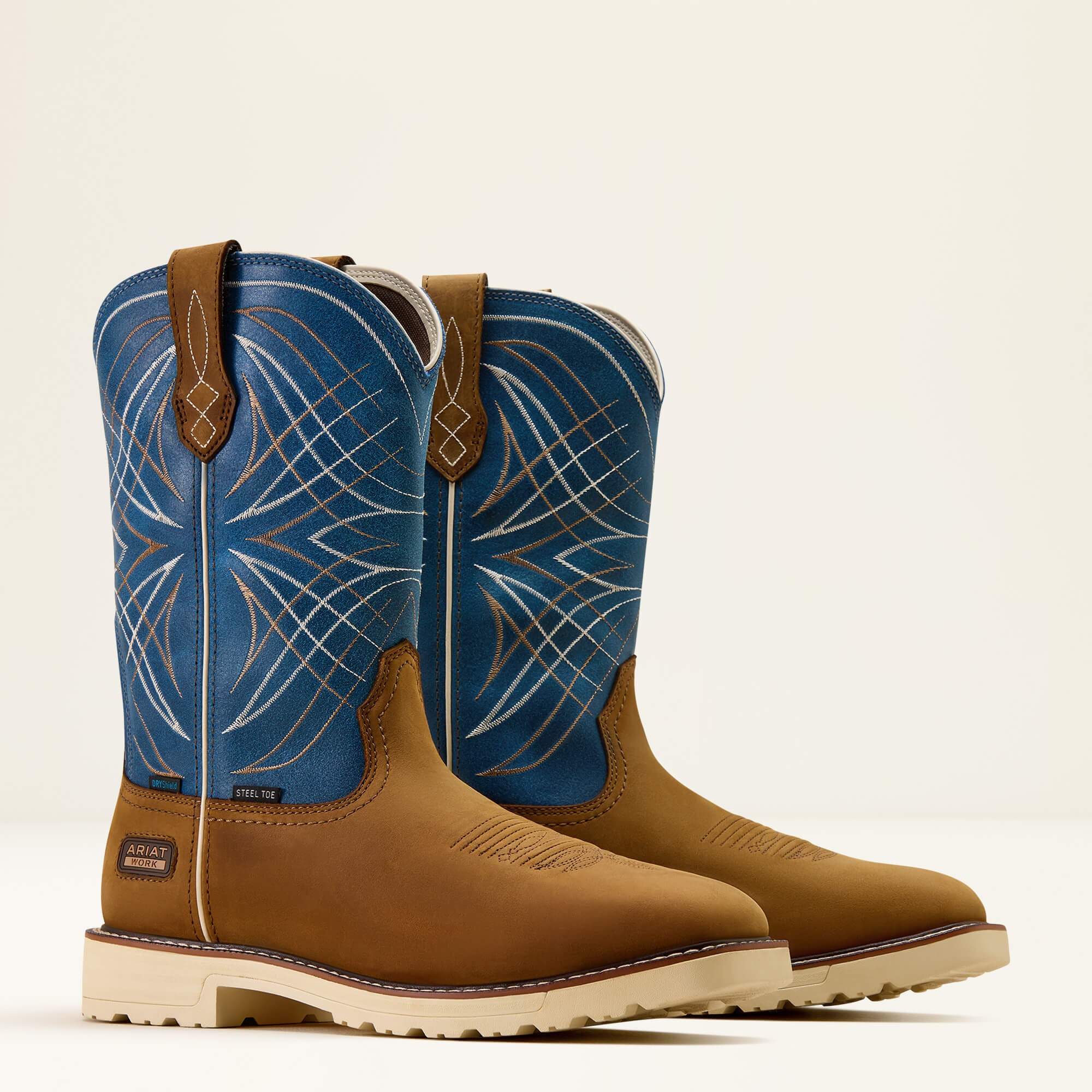 Activator Waterproof Steel Toe Work Boot Men - DUSTED BROWN/BASIN BLUE