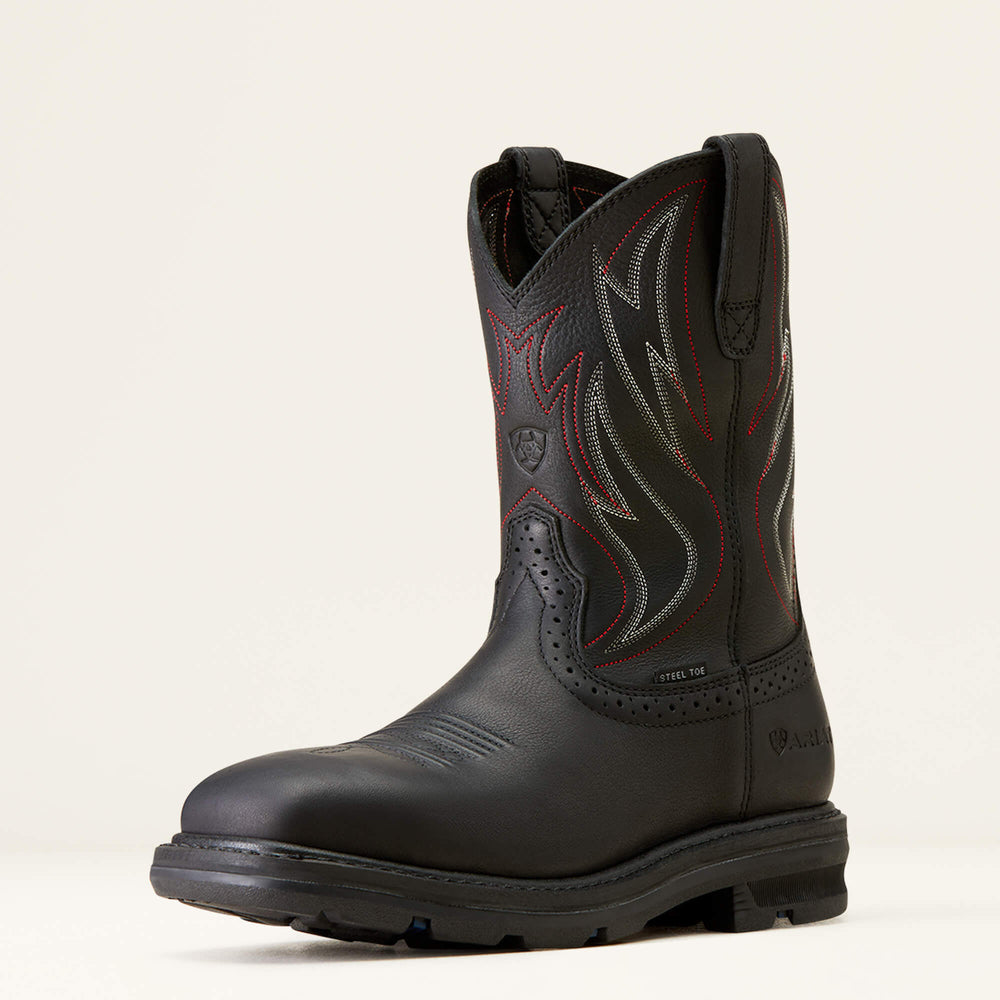 Sierra Shock Shield Steel Toe Work Boot Men - BLACK