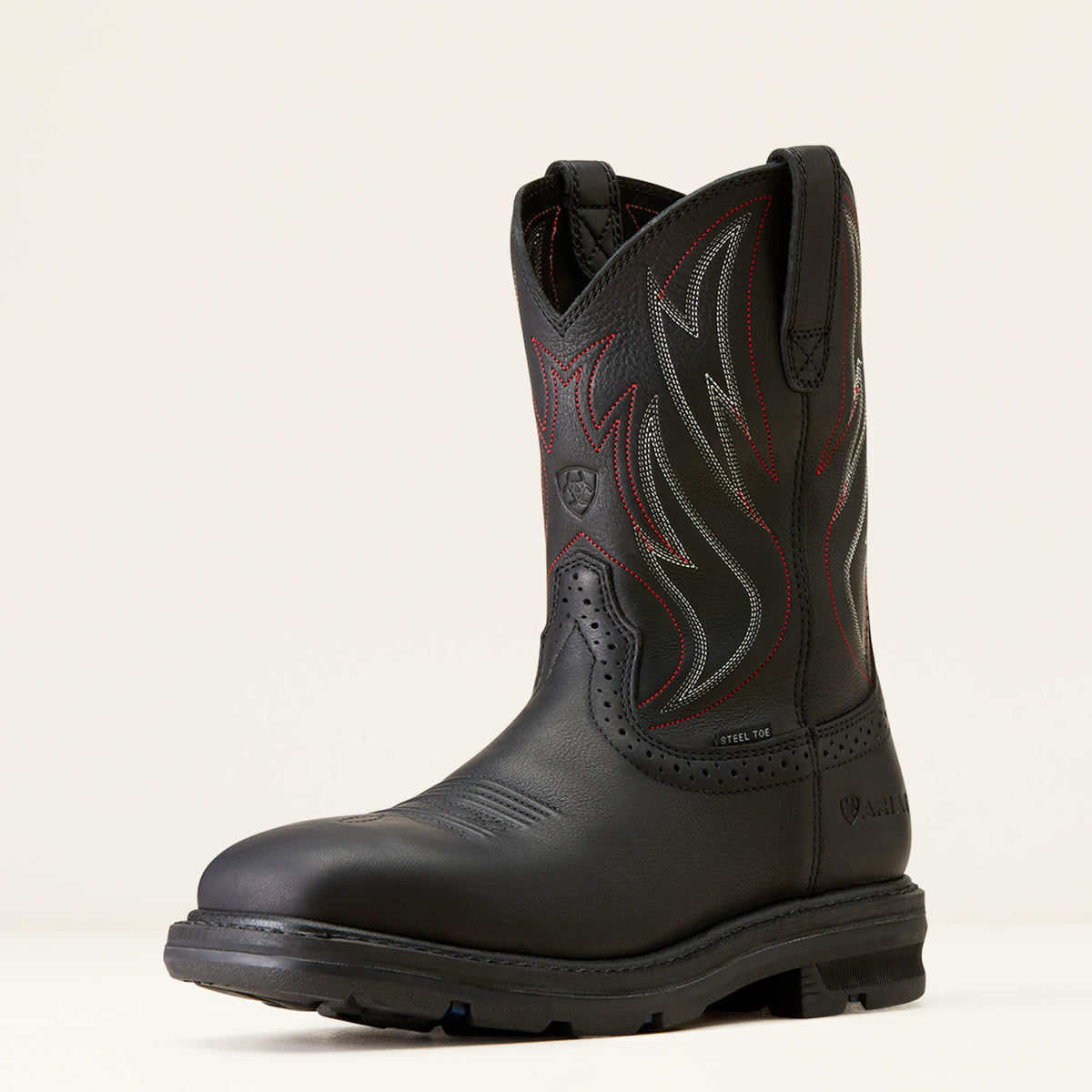 Sierra Shock Shield Steel Toe Work Boot Men - BLACK
