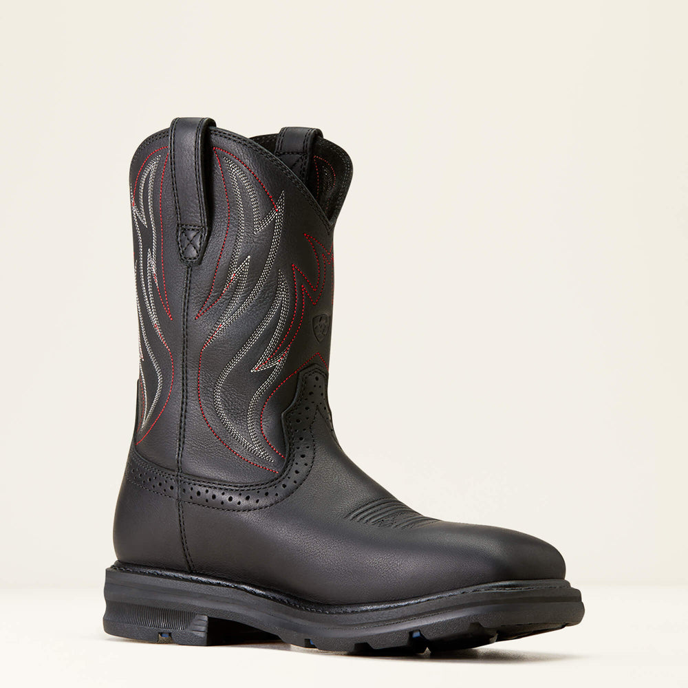 Sierra Shock Shield Steel Toe Work Boot Men - BLACK