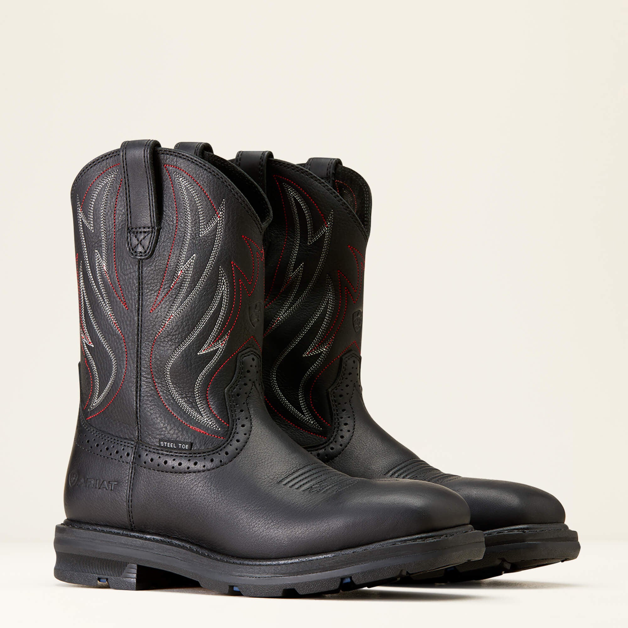 Sierra Shock Shield Steel Toe Work Boot Men - BLACK