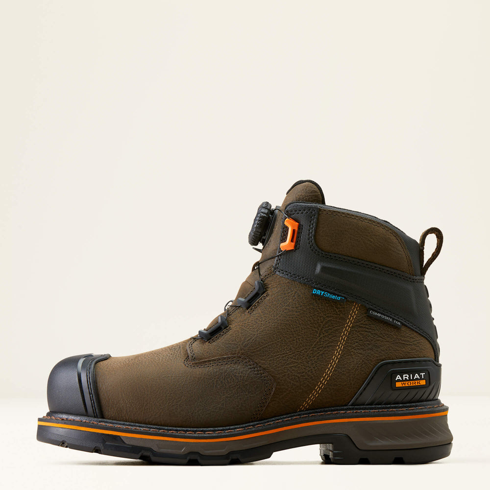 Stump Jumper 6" BOA Waterproof Composite Toe Work Boot Men - IRON COFFEE