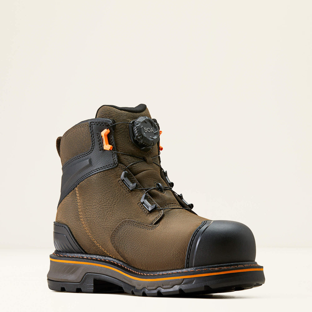 Stump Jumper 6" BOA Waterproof Composite Toe Work Boot Men - IRON COFFEE