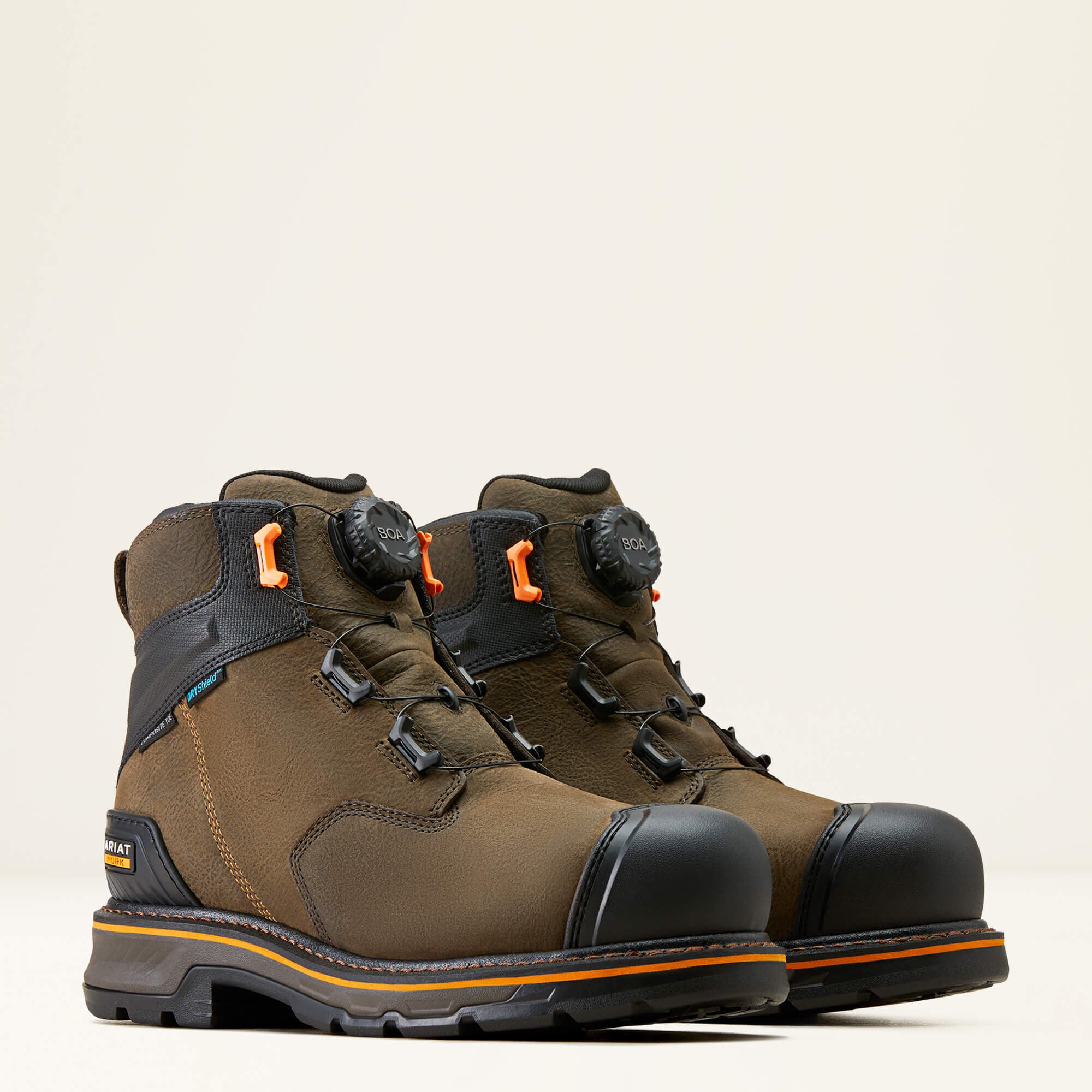 Stump Jumper 6" BOA Waterproof Composite Toe Work Boot Men - IRON COFFEE