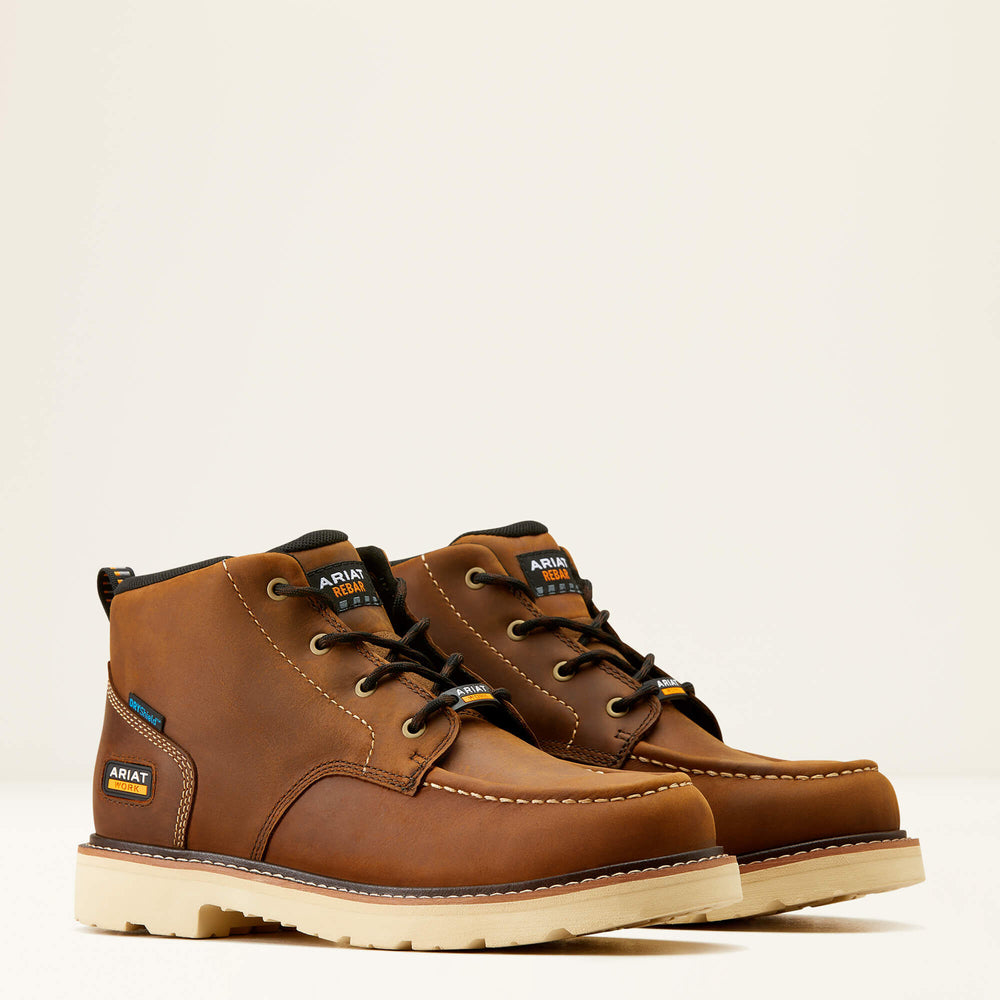 Rebar Lift Chukka Waterproof Work Boot Men - DISTRESSED BROWN