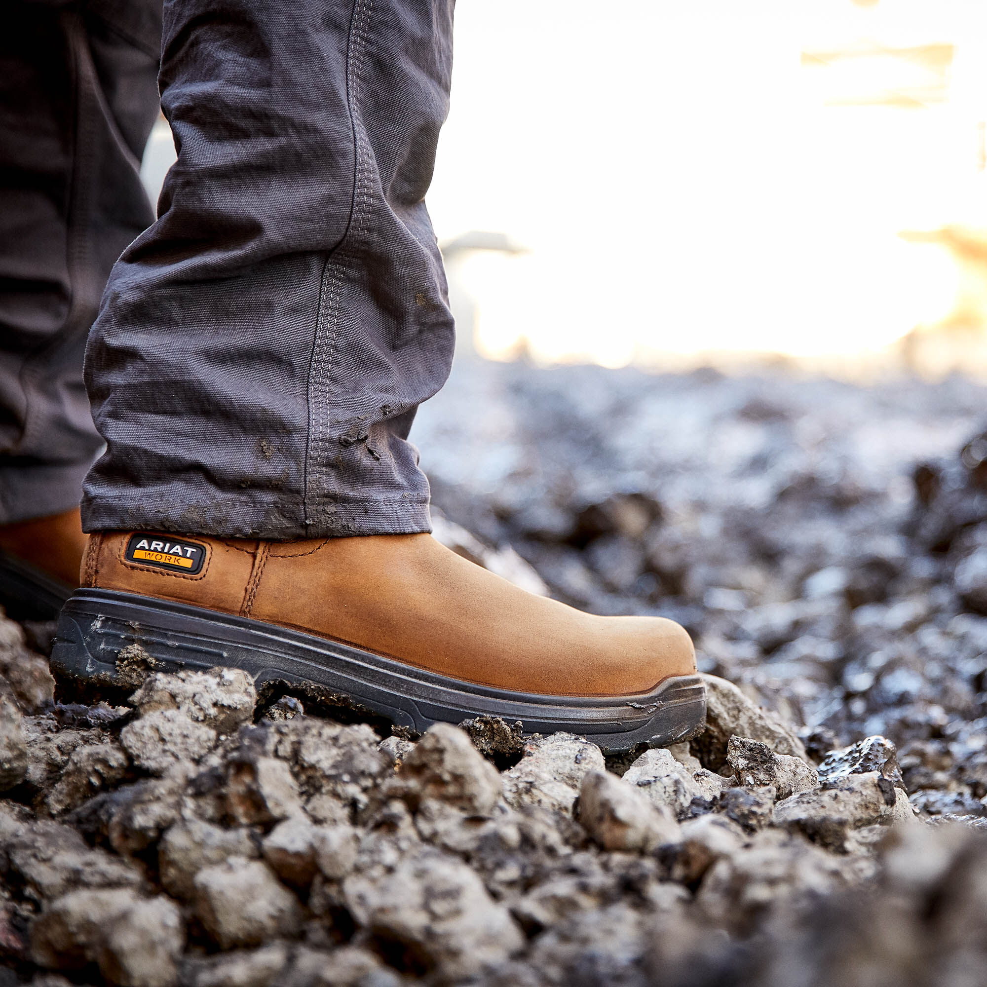 Turbo Chelsea Waterproof Carbon Toe Work Boot Men - AGED BARK