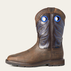 Groundwork Waterproof Steel Toe Work Boot Men - DARK BROWN