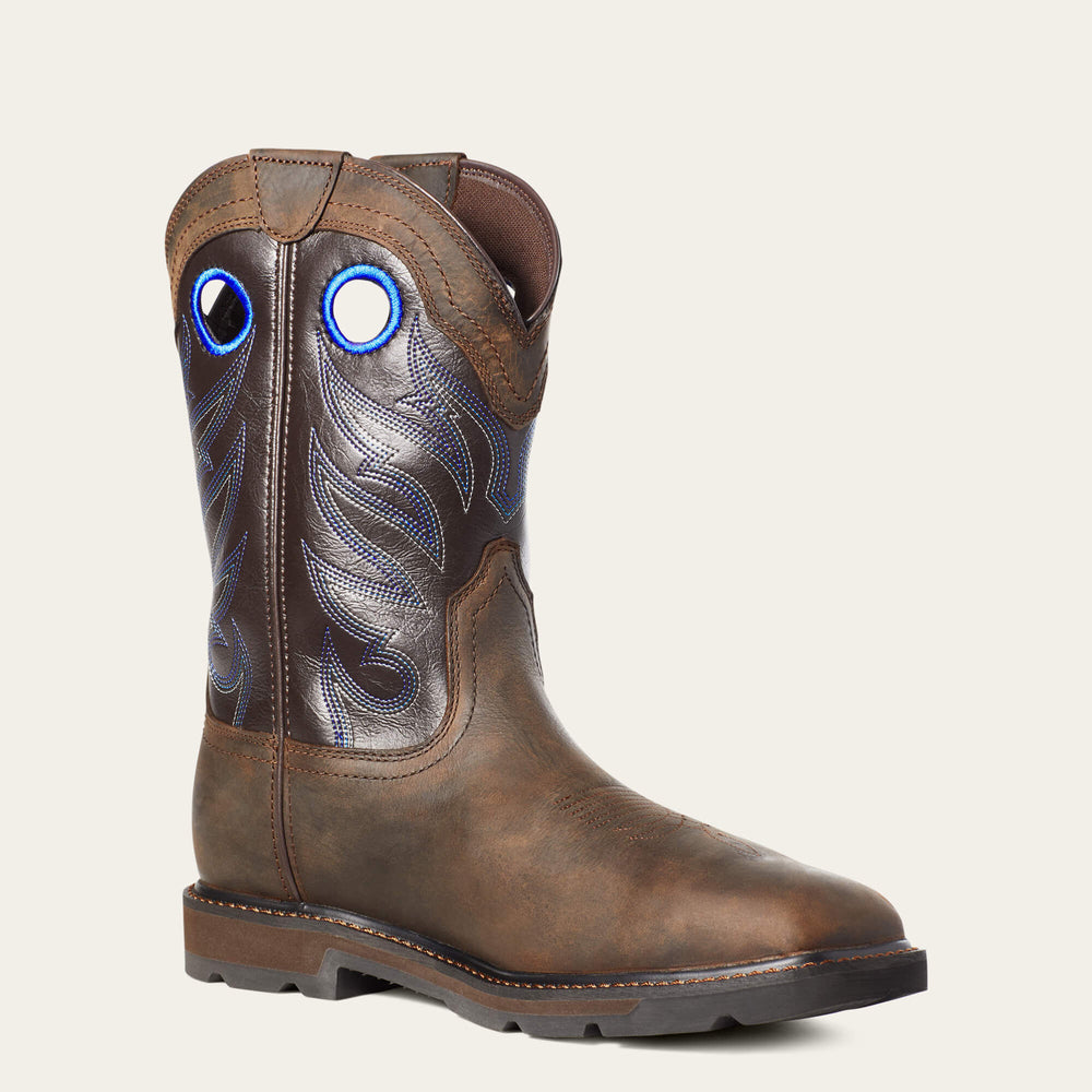 Groundwork Waterproof Steel Toe Work Boot Men - DARK BROWN