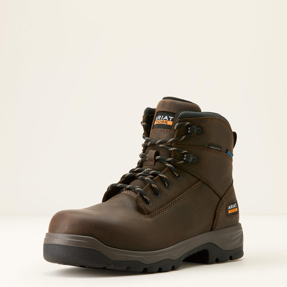 Turbo Duratread 6" Waterproof Carbon Toe Work Boot Men - DARK BROWN