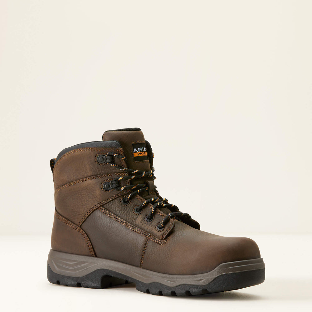 Turbo Duratread 6" Waterproof Carbon Toe Work Boot Men - DARK BROWN