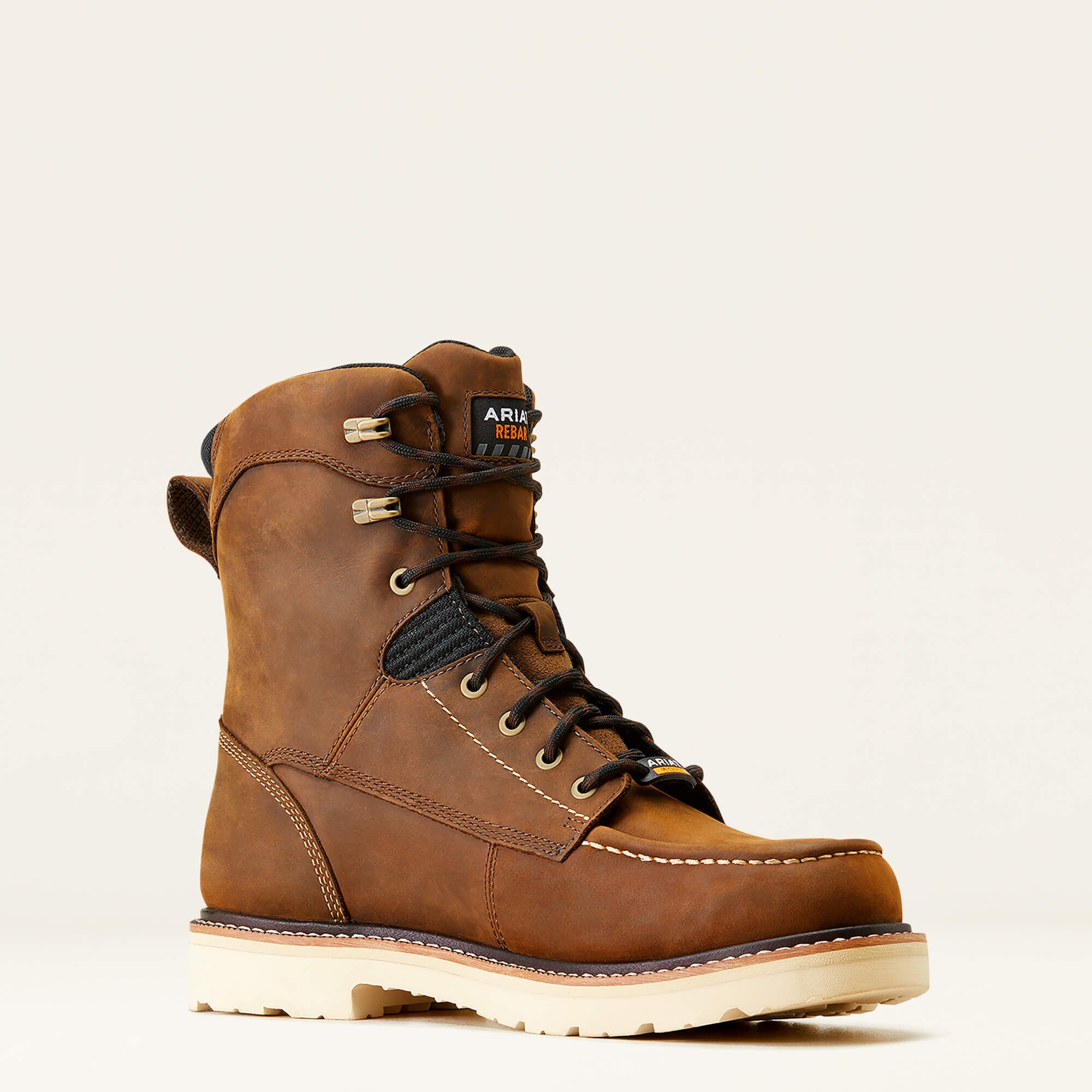 Rebar Lift 8" Waterproof Work Boot Men - DISTRESSED BROWN