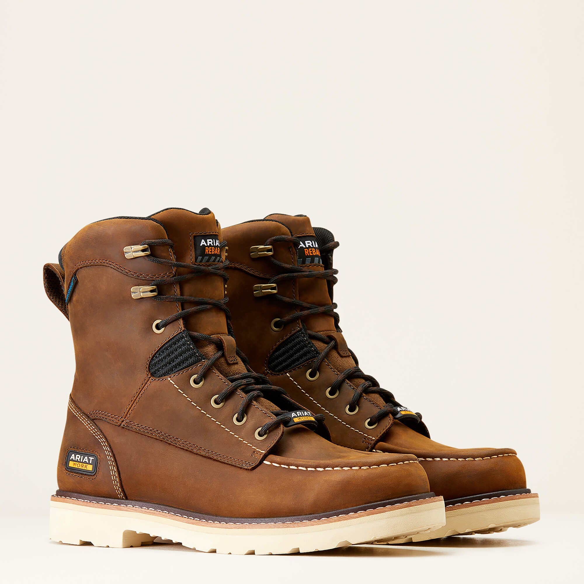 Rebar Lift 8" Waterproof Work Boot Men - DISTRESSED BROWN