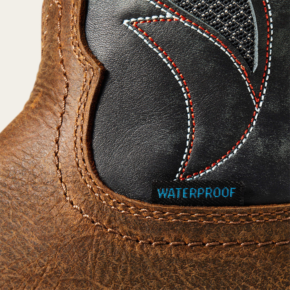 WorkHog XT VentTEK Waterproof Work Boot Men - RYE BROWN