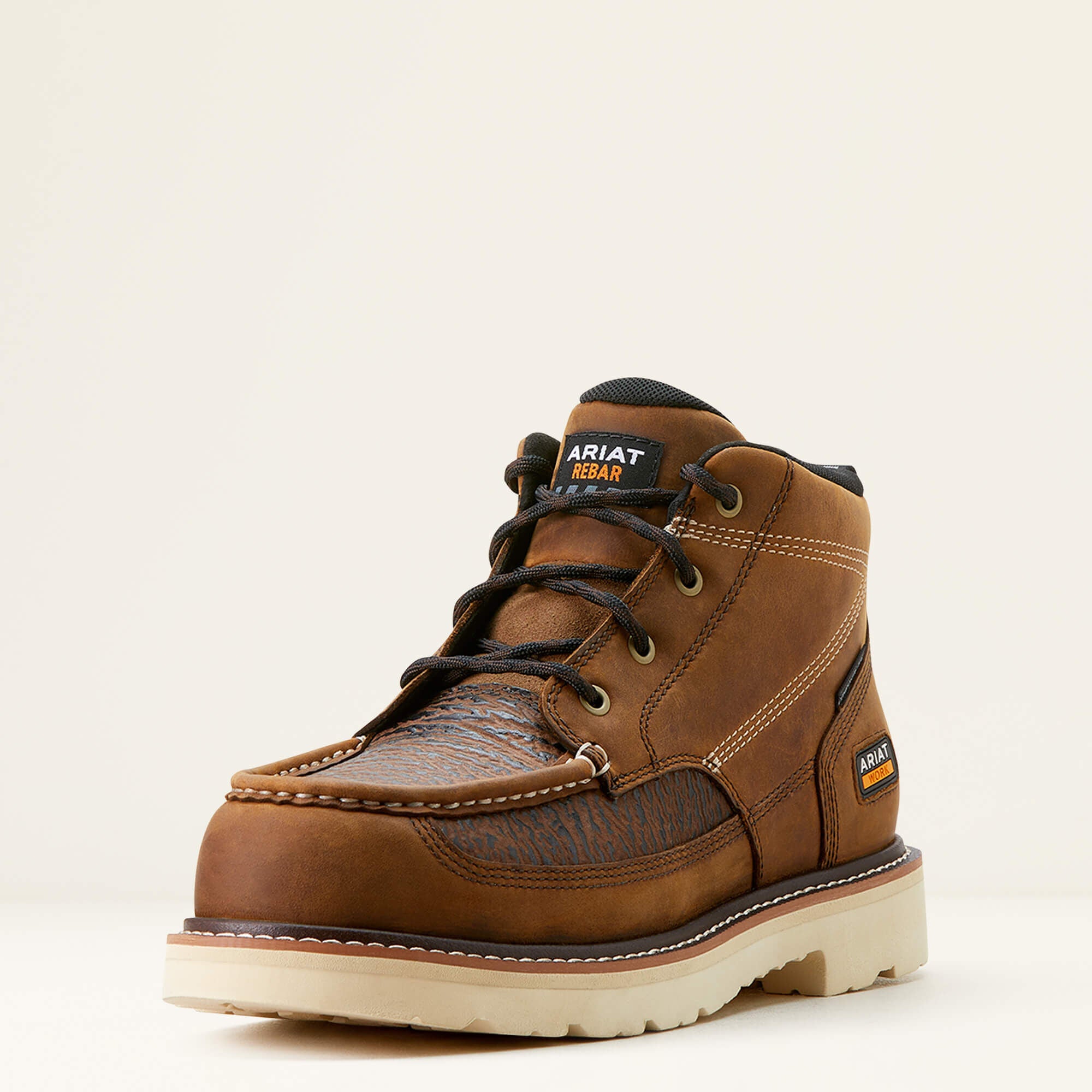 Rebar Lift Chukka Composite Toe Work Boot Men - DISTRESSED BROWN/SHARKSKIN PRINT