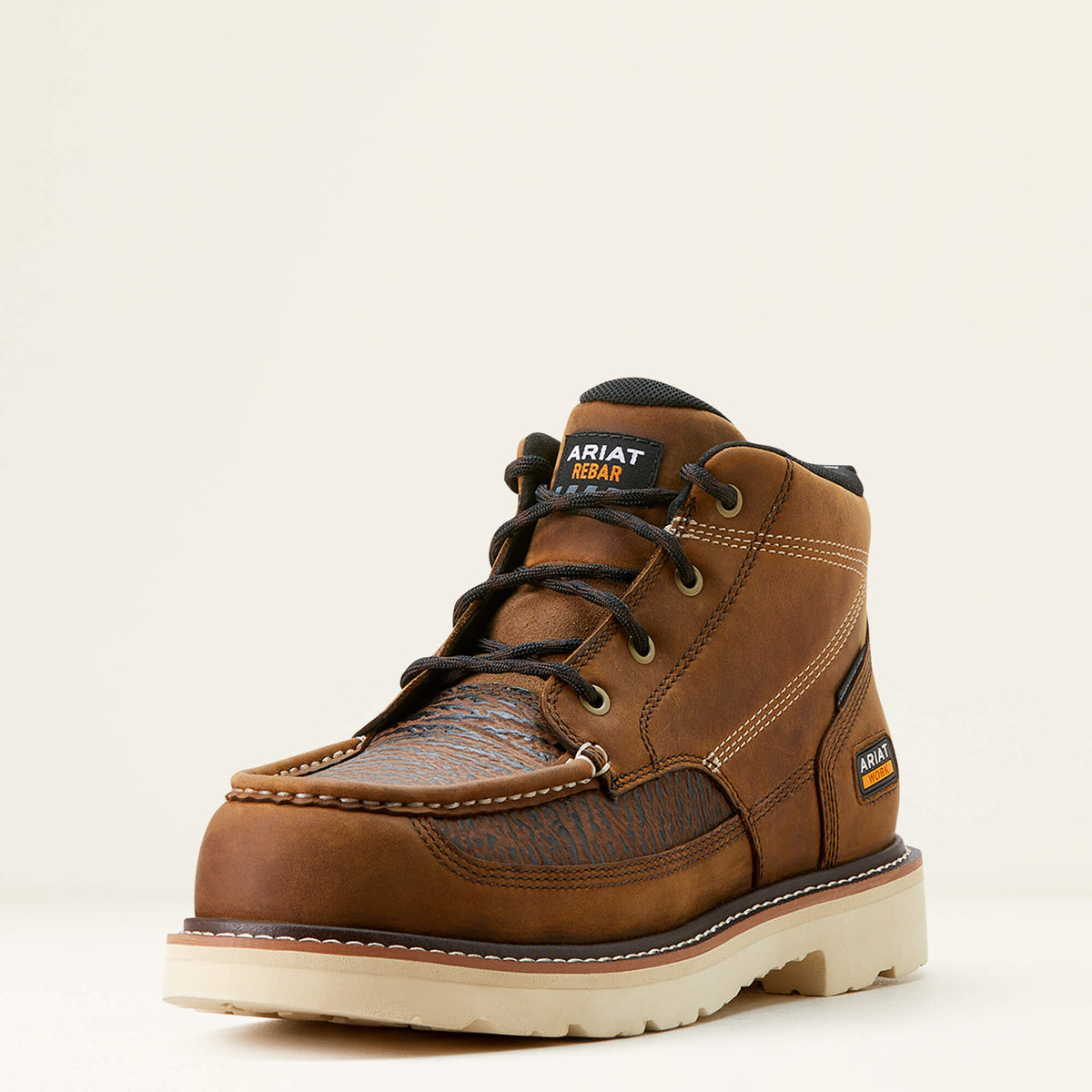 Rebar Lift Chukka Composite Toe Work Boot Men - DISTRESSED BROWN/SHARKSKIN PRINT