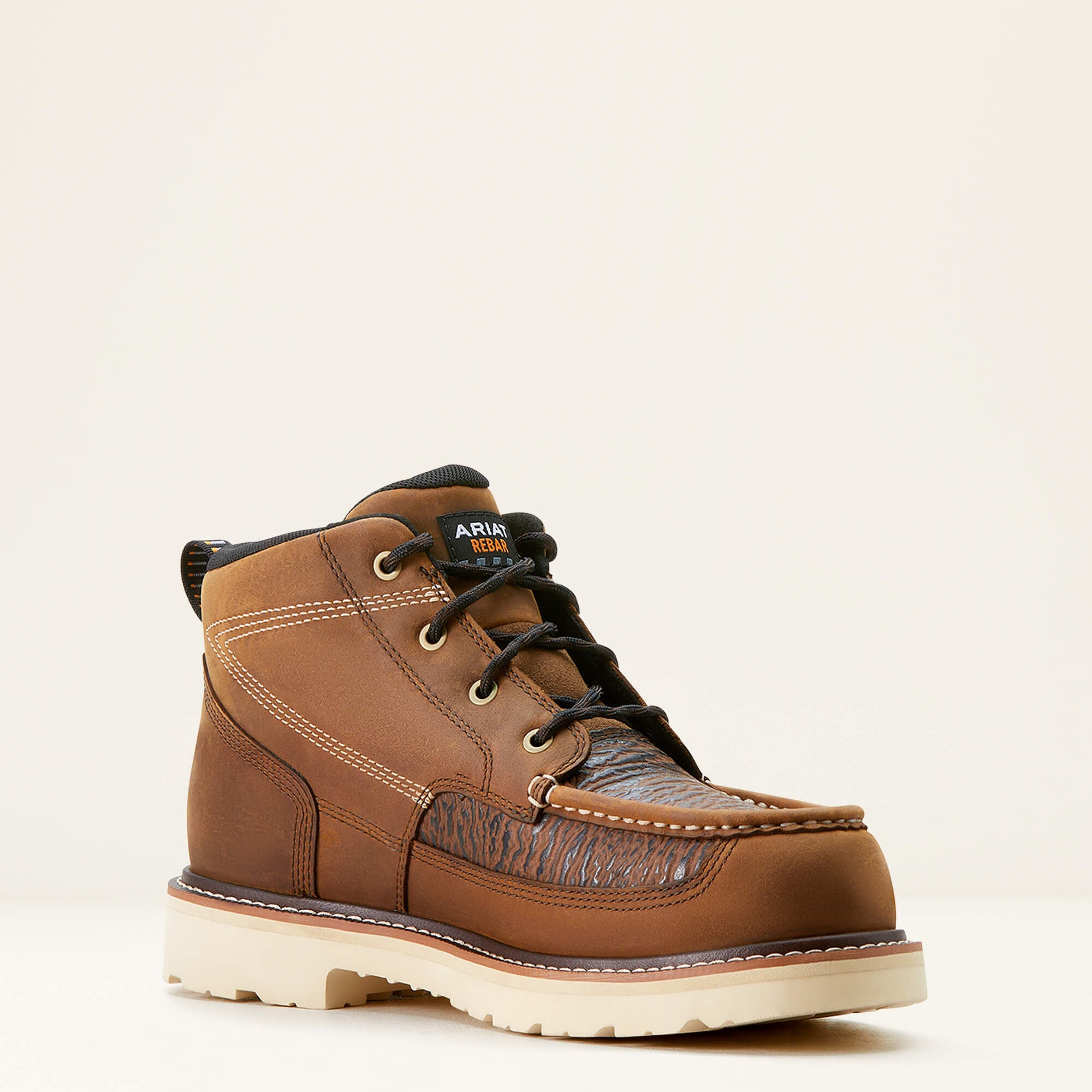 Rebar Lift Chukka Composite Toe Work Boot Men - DISTRESSED BROWN/SHARKSKIN PRINT