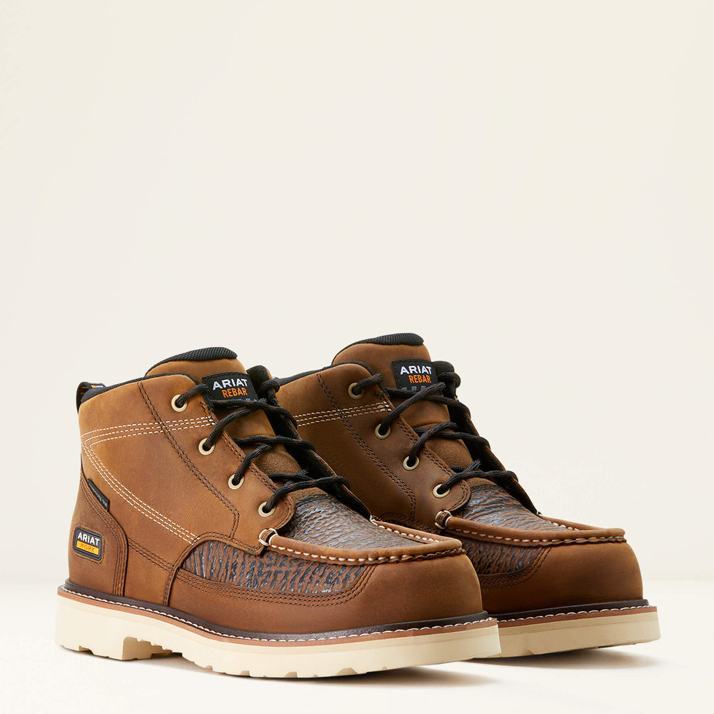 Rebar Lift Chukka Composite Toe Work Boot Men - DISTRESSED BROWN/SHARKSKIN PRINT