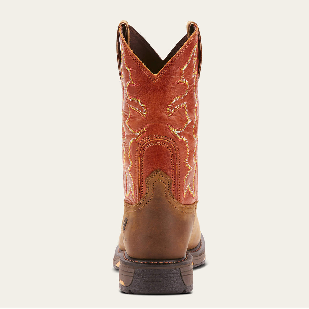 WorkHog Wide Square Toe Steel Toe Work Boot Men - DARK EARTH