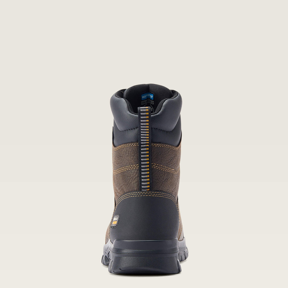 Treadfast 8" Waterproof Work Boot Men - DARK BROWN