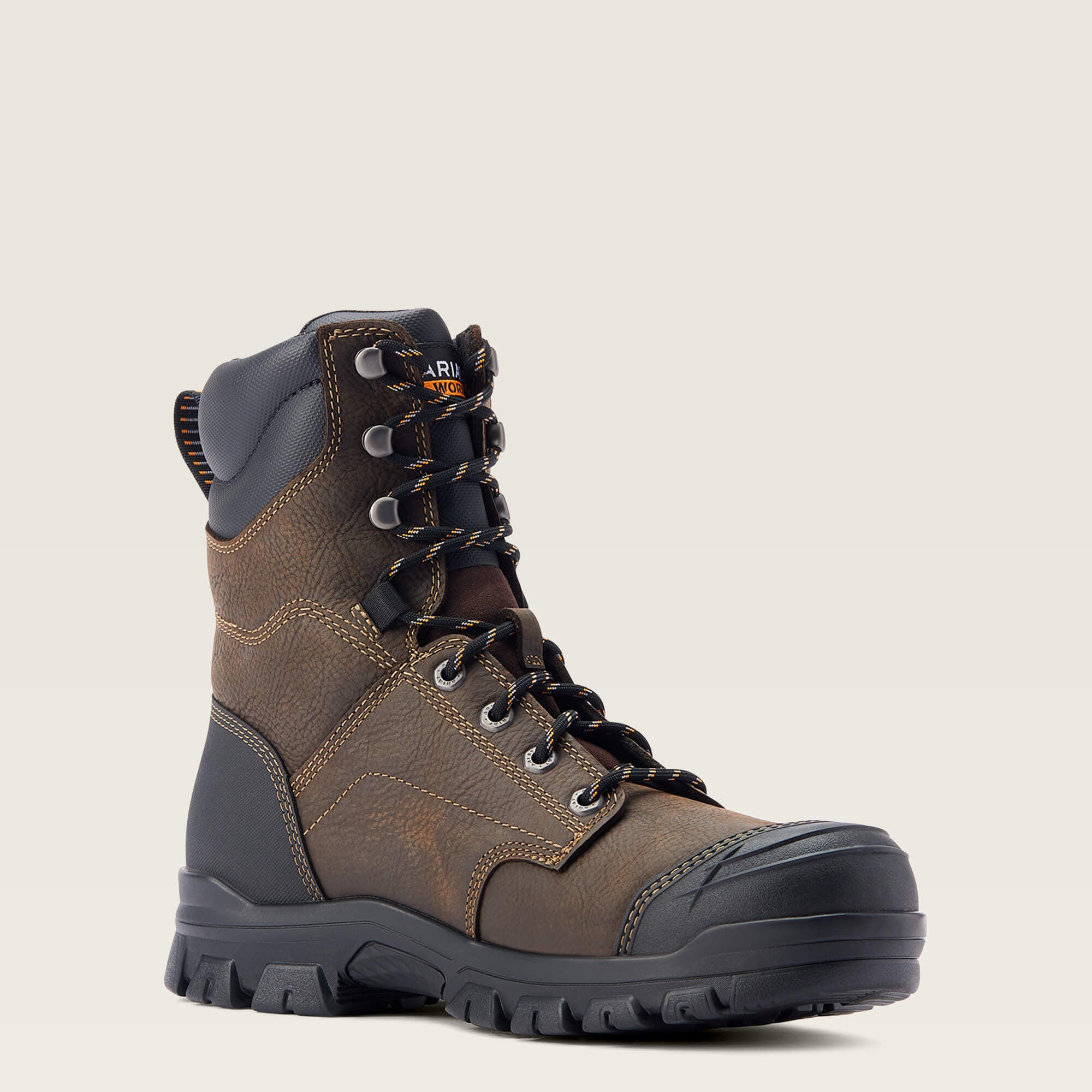 Treadfast 8" Waterproof Work Boot Men - DARK BROWN