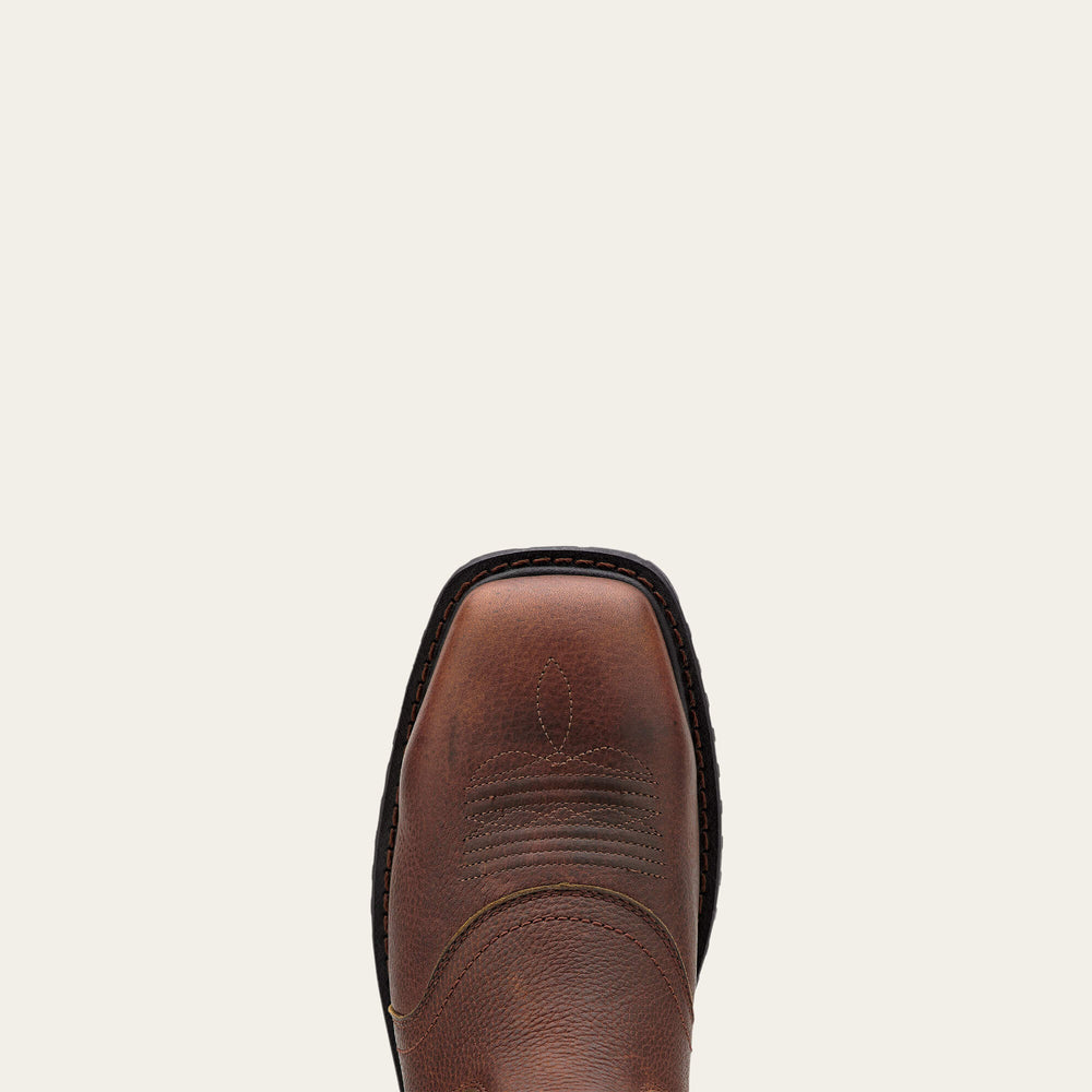 RigTek Wide Square Toe Waterproof Composite Toe Work Boot Men - OILED BROWN