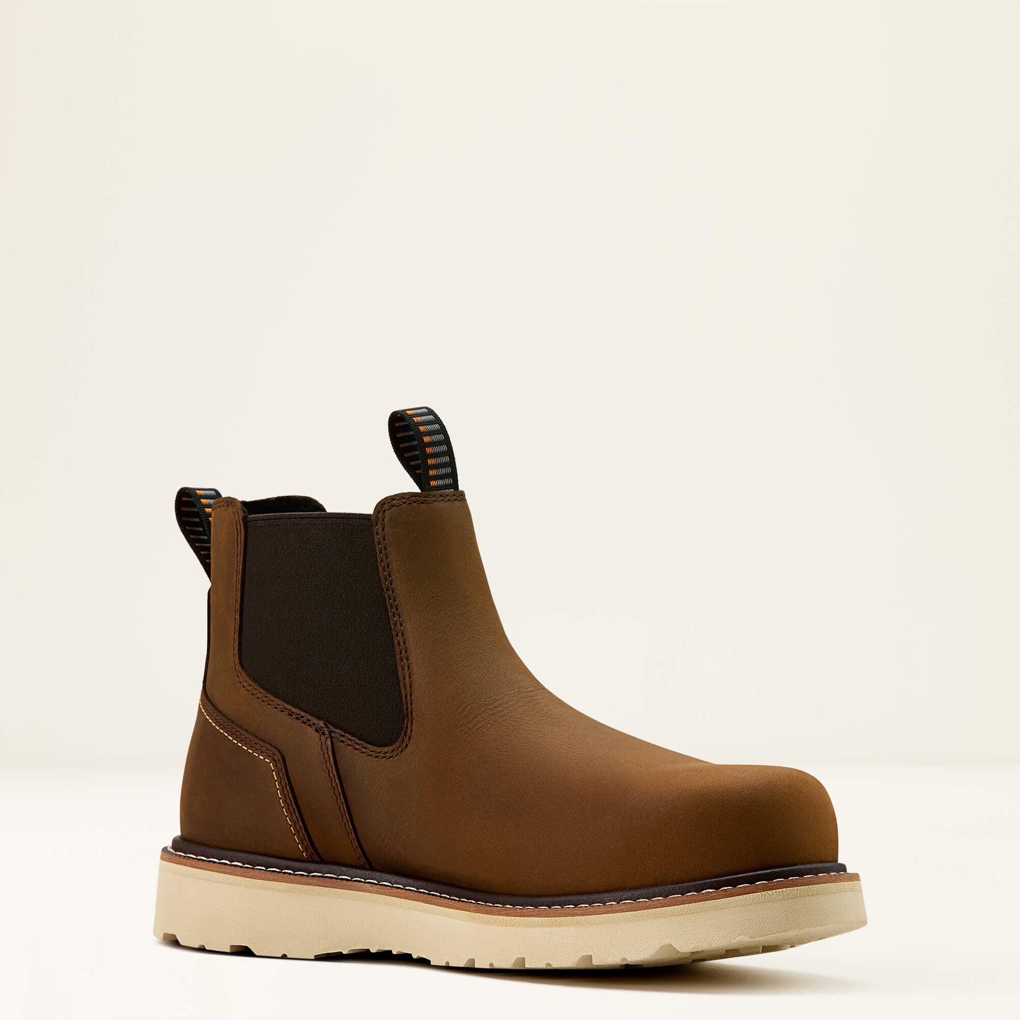 Rebar Wedge Chelsea Waterproof Composite Toe Work Boot Men - DISTRESSED BROWN