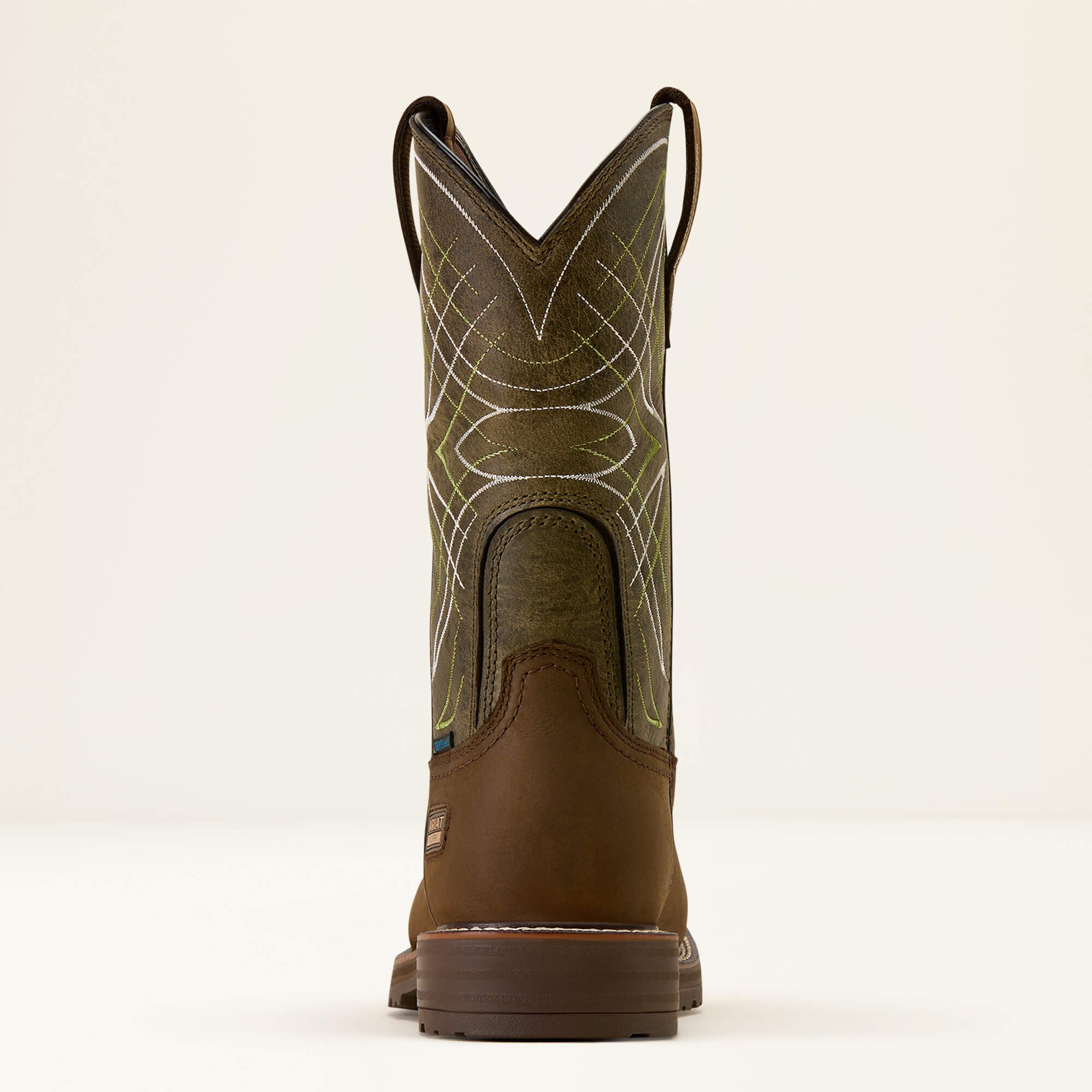 Activator Waterproof Steel Toe Work Boot Men - DARK BROWN/GREEN
