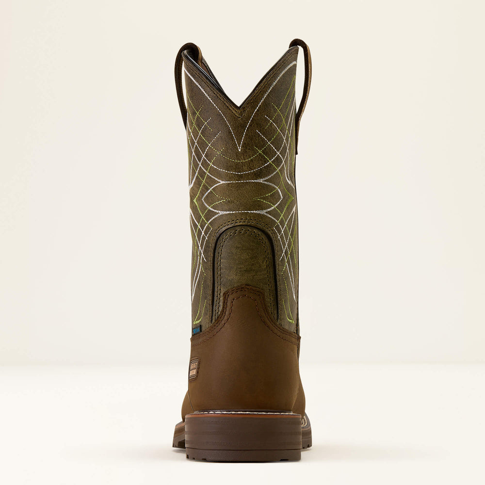 Activator Waterproof Steel Toe Work Boot Men - DARK BROWN/GREEN