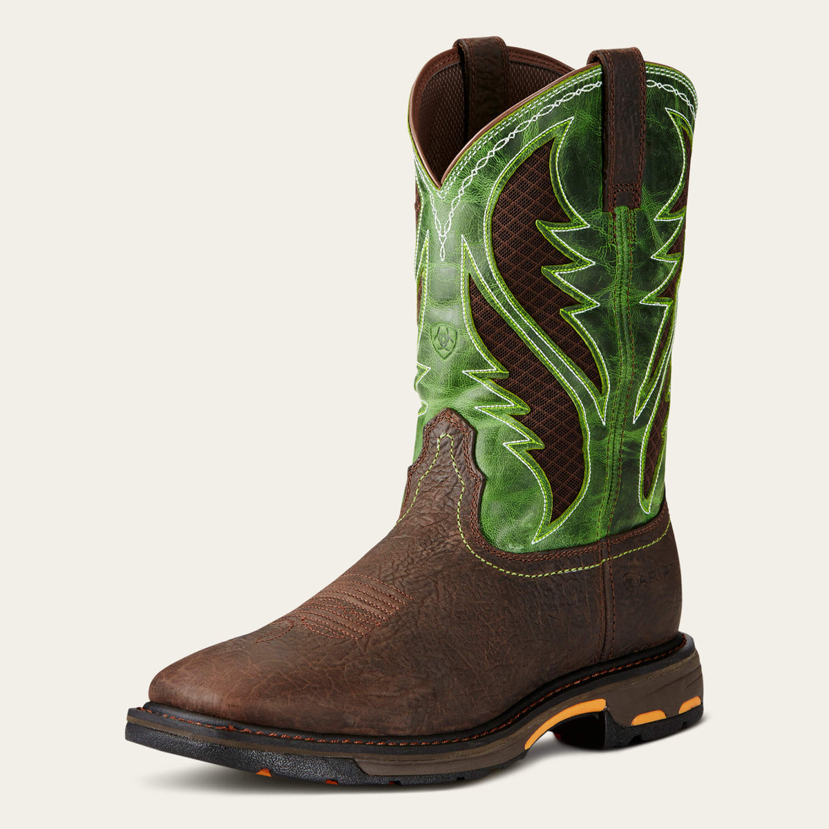 WorkHog Wide Square Toe VentTEK Composite Toe Work Boot Men - BRUIN BROWN