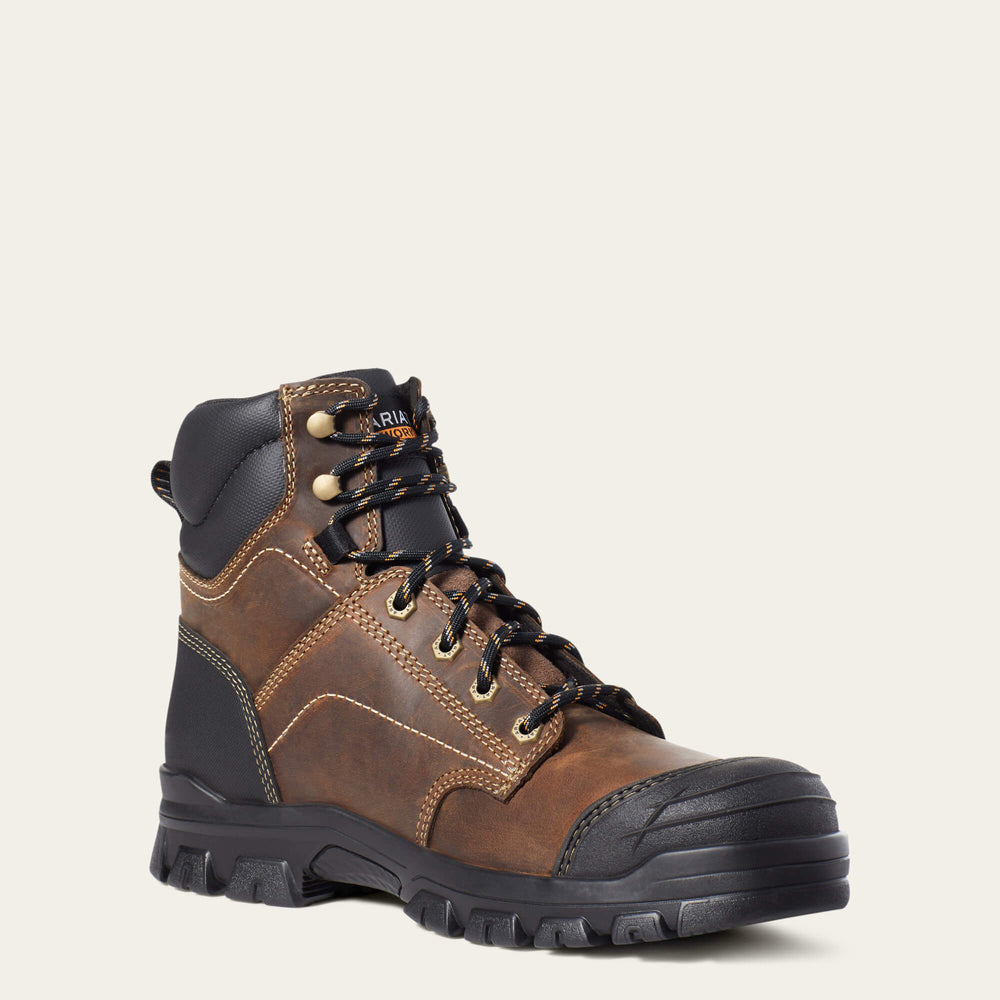 Treadfast 6" Steel Toe Work Boot Men - DISTRESSED BROWN