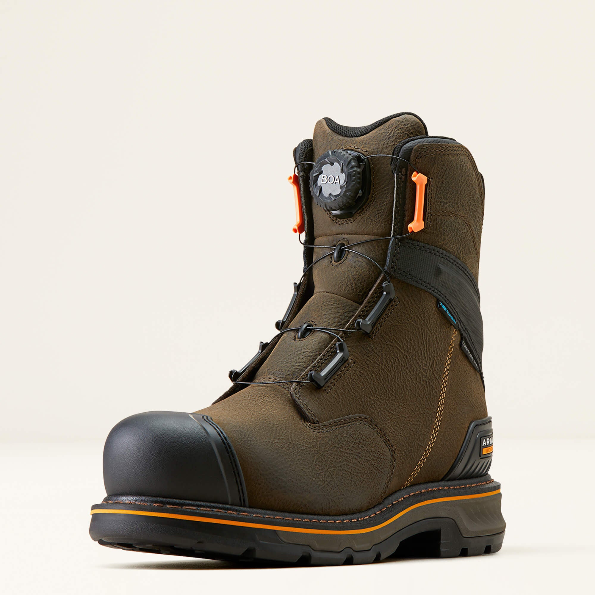 Stump Jumper 8" BOA Waterproof Composite Toe Work Boot Men - IRON COFFEE