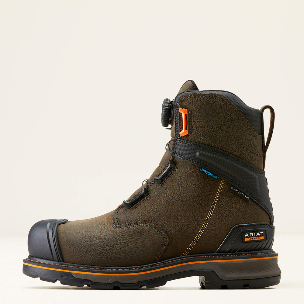 Stump Jumper 8" BOA Waterproof Composite Toe Work Boot Men - IRON COFFEE