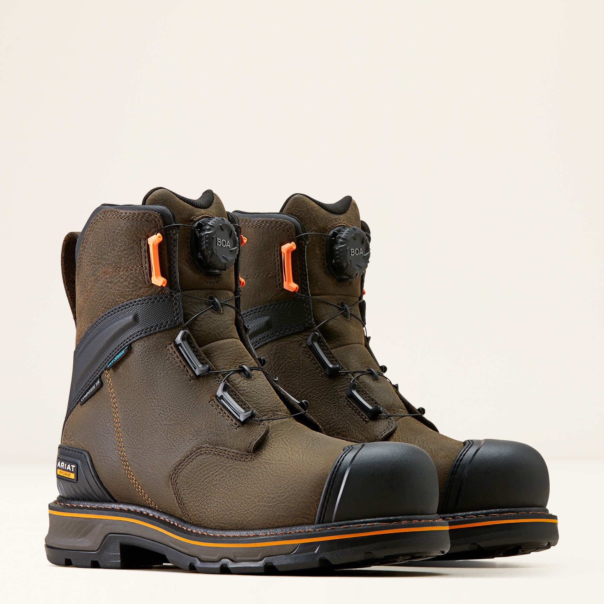 Stump Jumper 8" BOA Waterproof Composite Toe Work Boot Men - IRON COFFEE