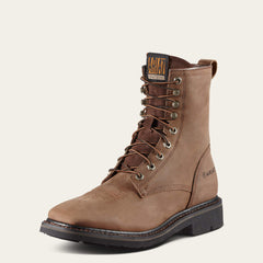 Cascade 8" Wide Square Toe Work Boot Men - ALAMO BROWN