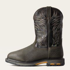 WorkHog Wide Square Toe MetGuard Waterproof Composite Toe Work Boot Men - BRUIN BROWN